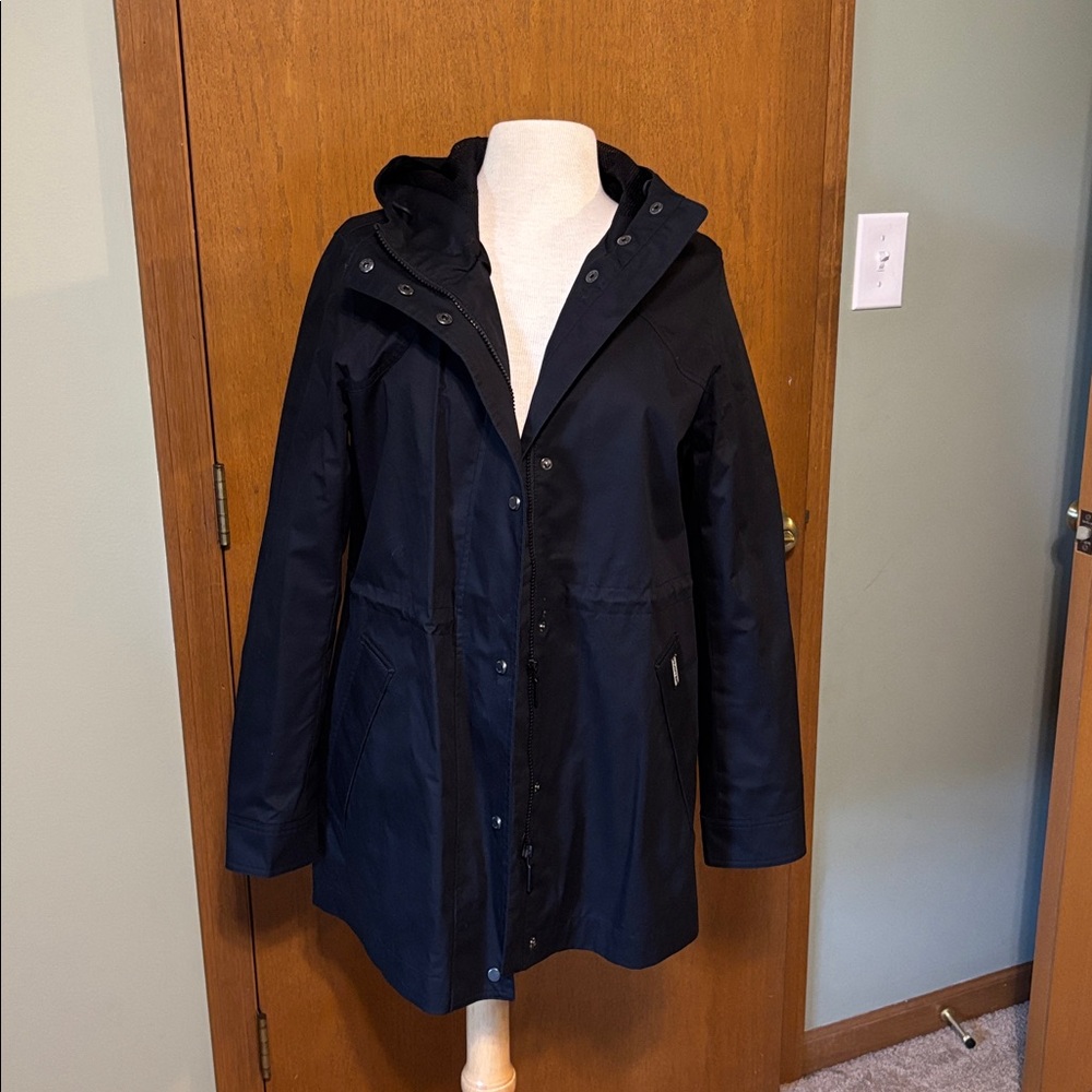 Hunter Black and Cream Rain Jacket